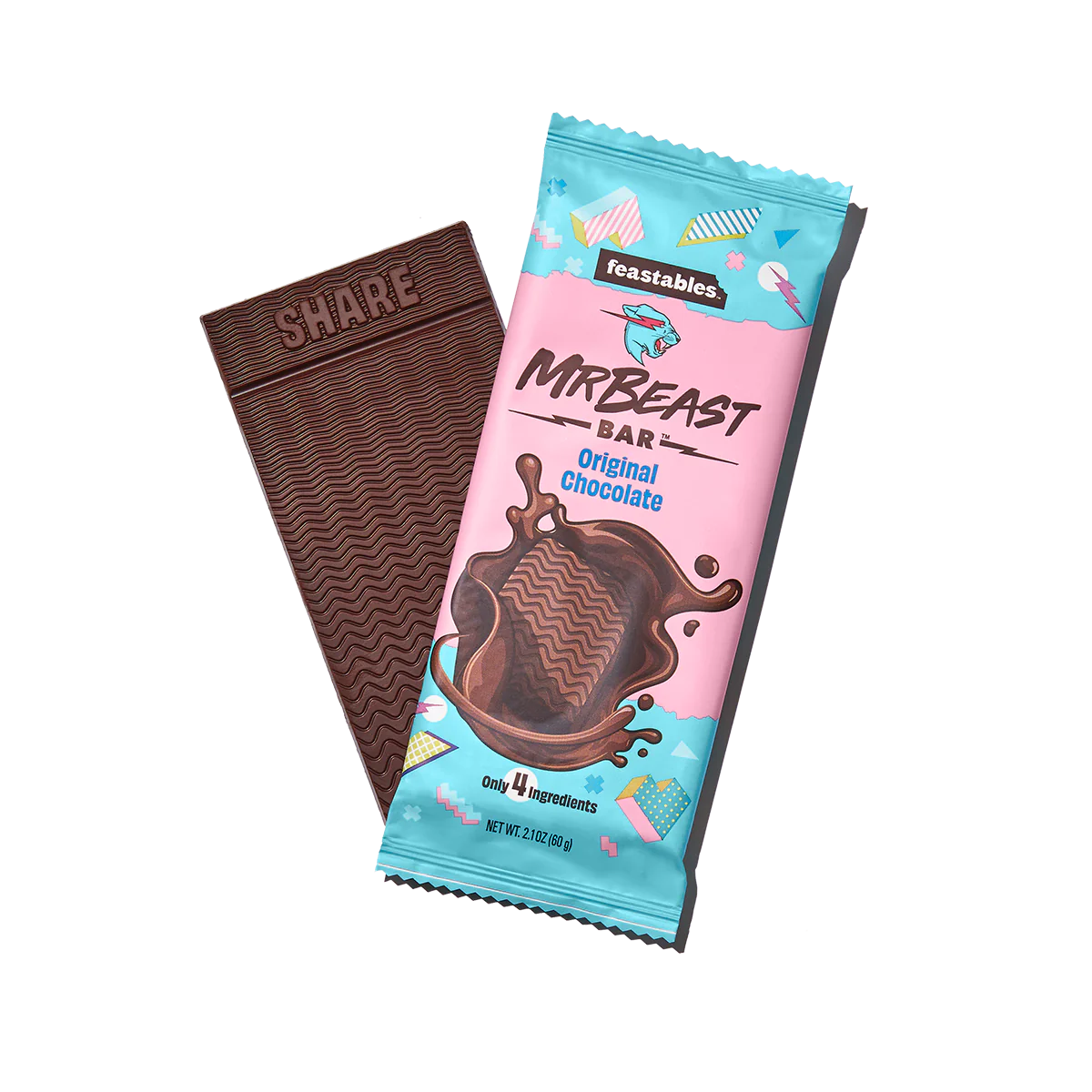 Feastables Mr Beast Bar Original Chocolate 60g – Tom's Confectionery ...