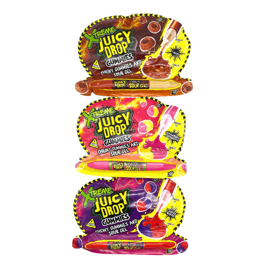 Xtreme Sour Juicy Drop Gummies & Sour Gel Pen 57g