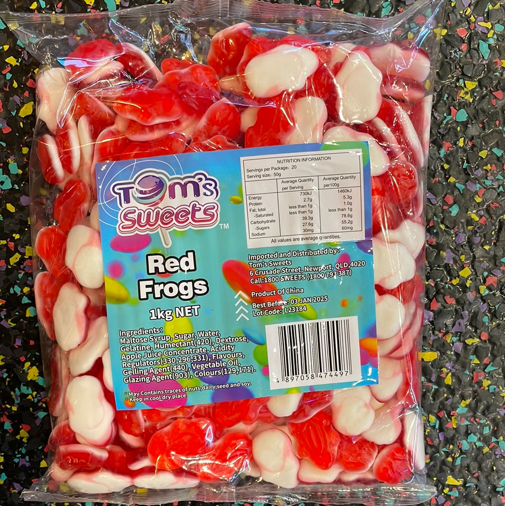 Tom's Sweets Red Frogs 1kg