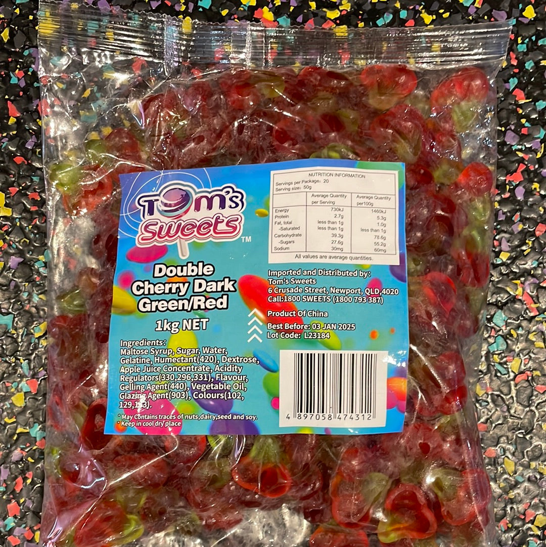 Tom's Sweets Double Cherry Dark Green / Red 1kg