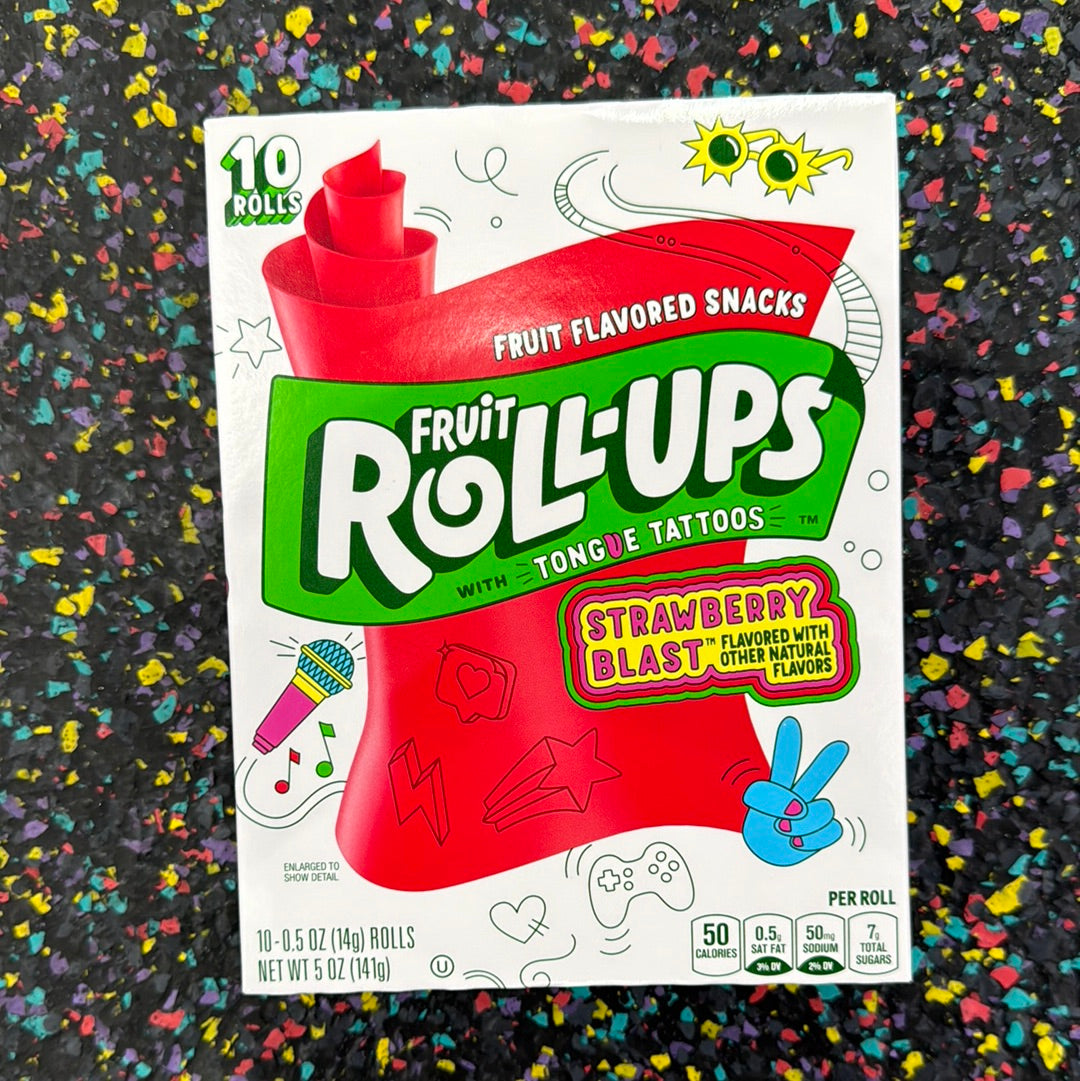 Fruit roll up - with tongue tattoos strawberry blast 141g