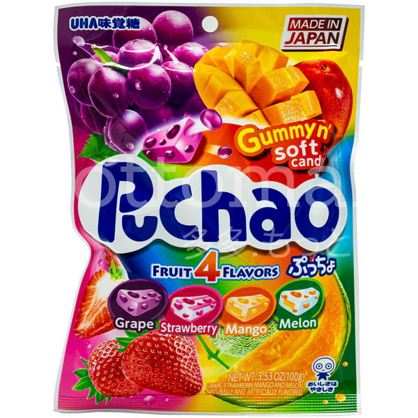 UHA Puchao Bag soft candy 4 fruit flavours 100g – Tom's Confectionery ...