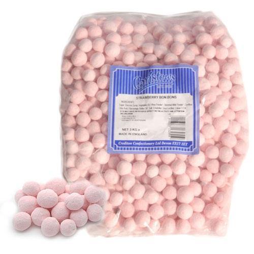 BRISTOWS CHEWY BONBON STRAWBERRY & CREAM BULK 3KG