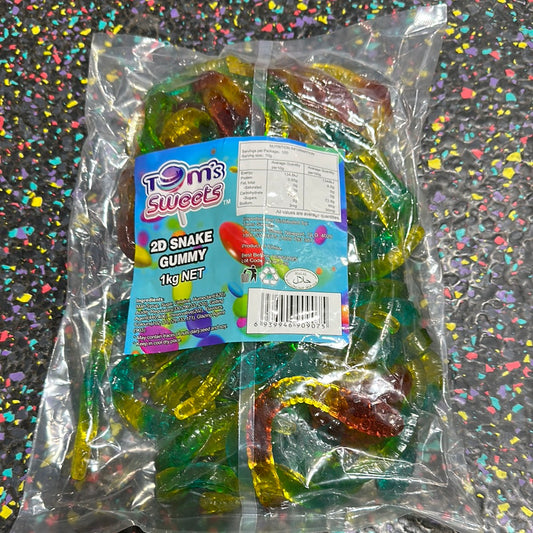 Tom’s Sweets 2D Snake Gummy 1kg