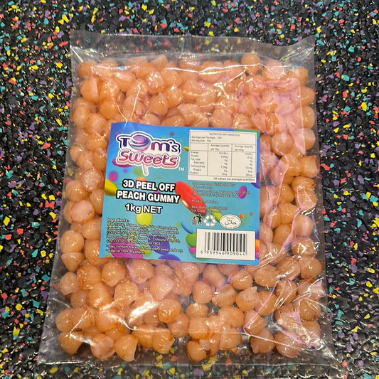 Tom’s Sweets 3D Peel Off Peach Gummy 1kg