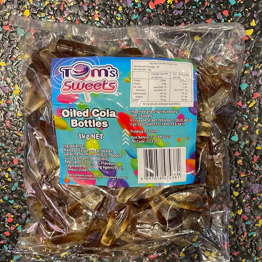 Tom's Sweets Oiled Cola Bottles 1kg