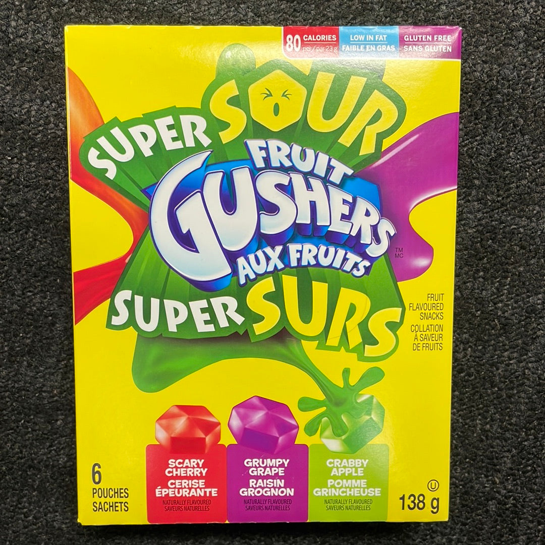 FRUIT GUSHERS SUPER SOUR BERRY 138g