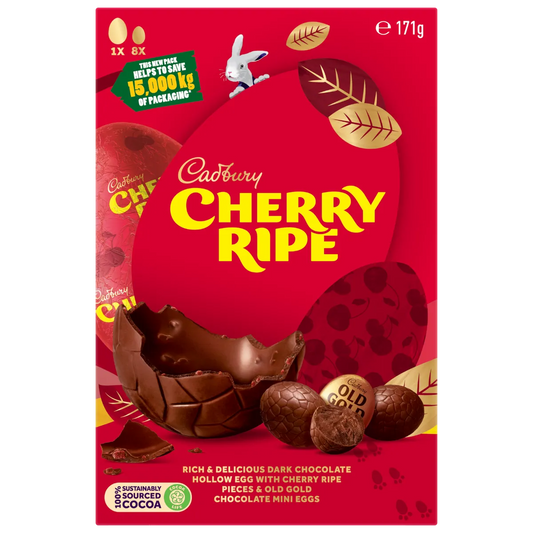 171g Cadbury Cherry Ripe Egg Gift Box