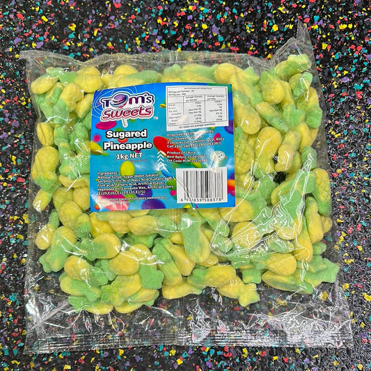 Tom's Sweets Sugared Pineapple 1kg