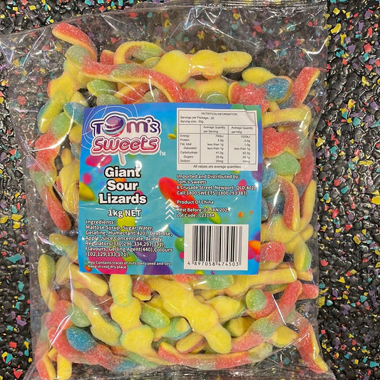 Tom's Sweets Giant Sour Lizards 1kg