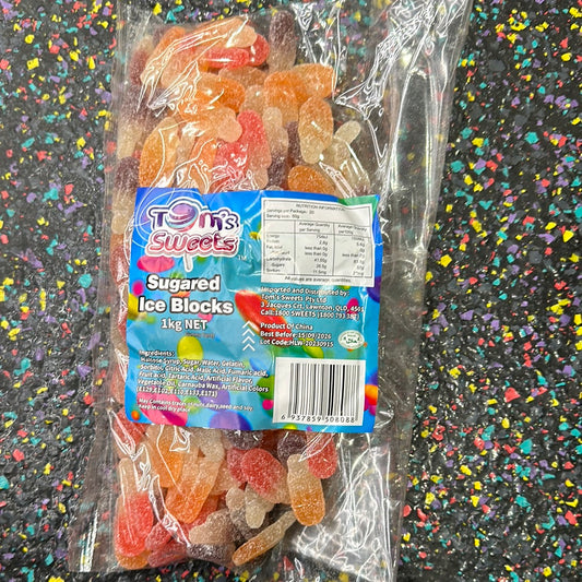 Tom's Sweets Sugared Ice Blocks 1kg