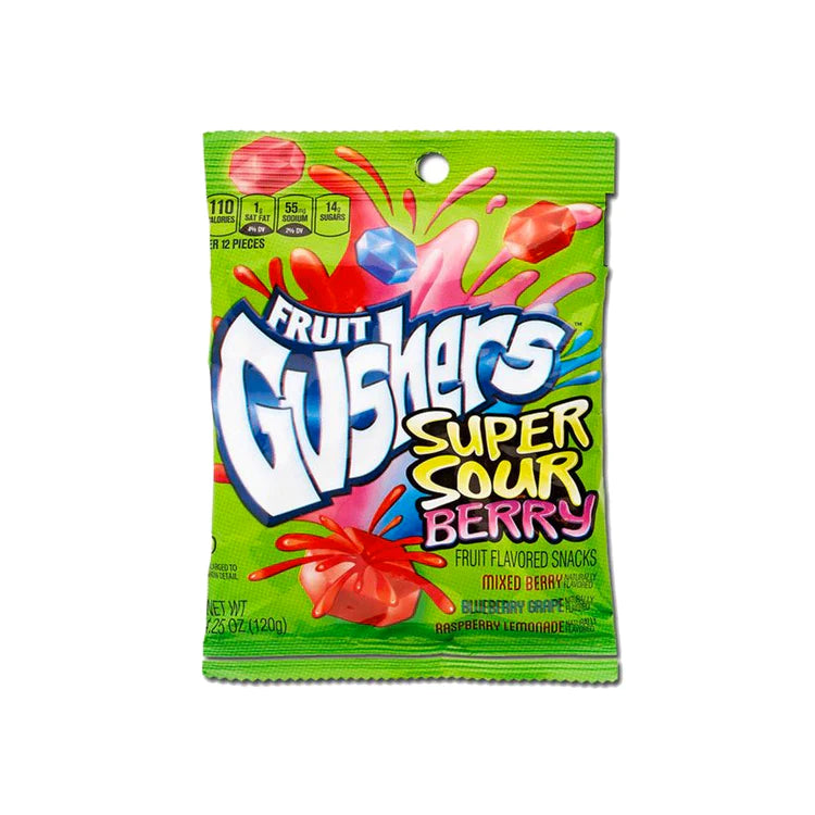 FRUIT GUSHERS SUPER SOUR BERRY 120g – Tom's Confectionery Warehouse