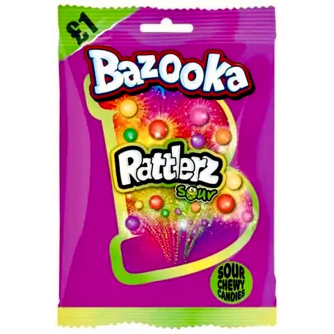 Bazooka Rattlerz Sour Chewy Candies 100g