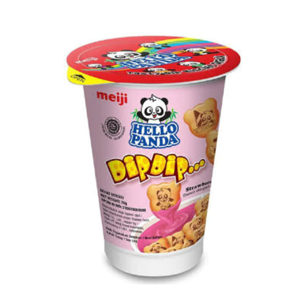 Meiji Hello Panda Dip Dip 20g - Strawberry