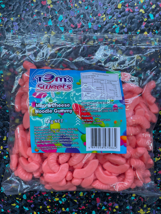 Tom’s sweets - Mac and Cheese Noodle Gummy 1kg