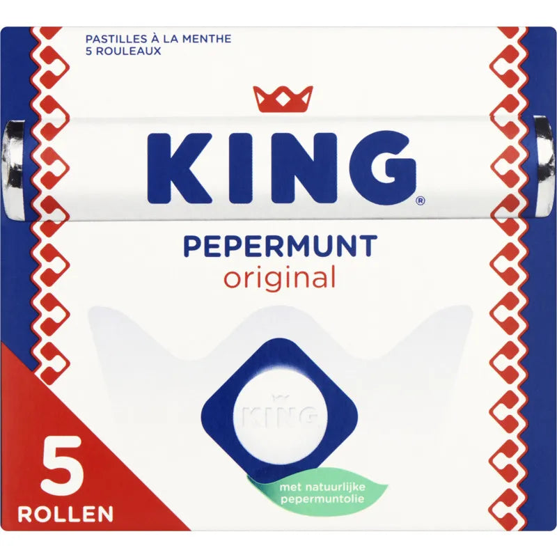 King - Pepermunt Rol 5 Pack (Peppermint Roll) 5x44g