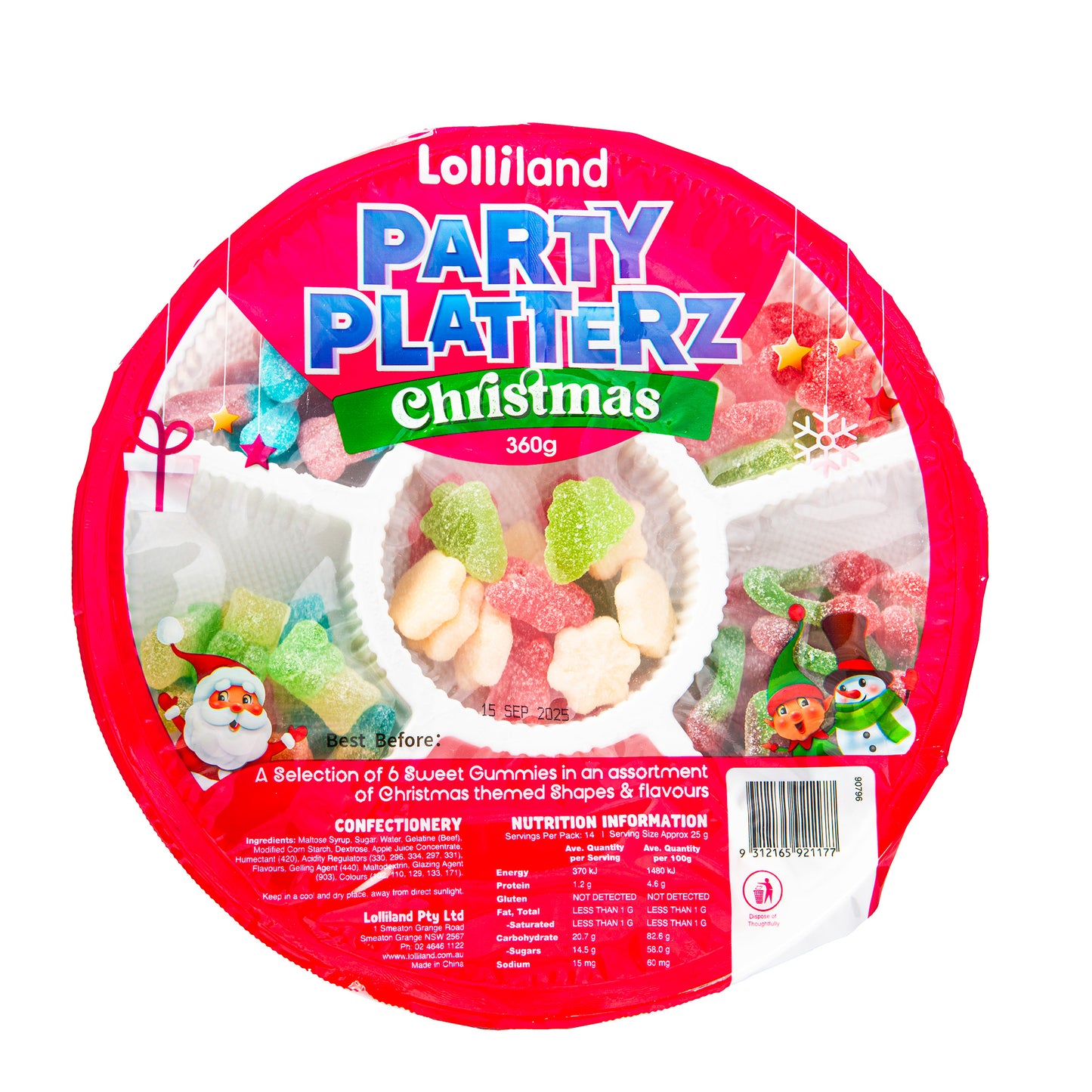 Lolliland Christmas Party Platter 360g