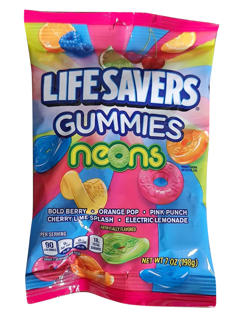 LIFESAVERS GUMMIES NEONS 198.4g – Tom's Confectionery Warehouse