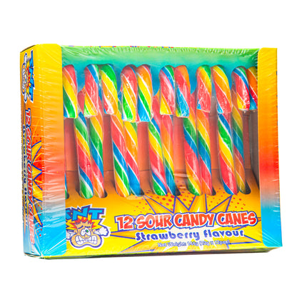 TNT Sour Rainbow Candy Canes 12pk (144g)