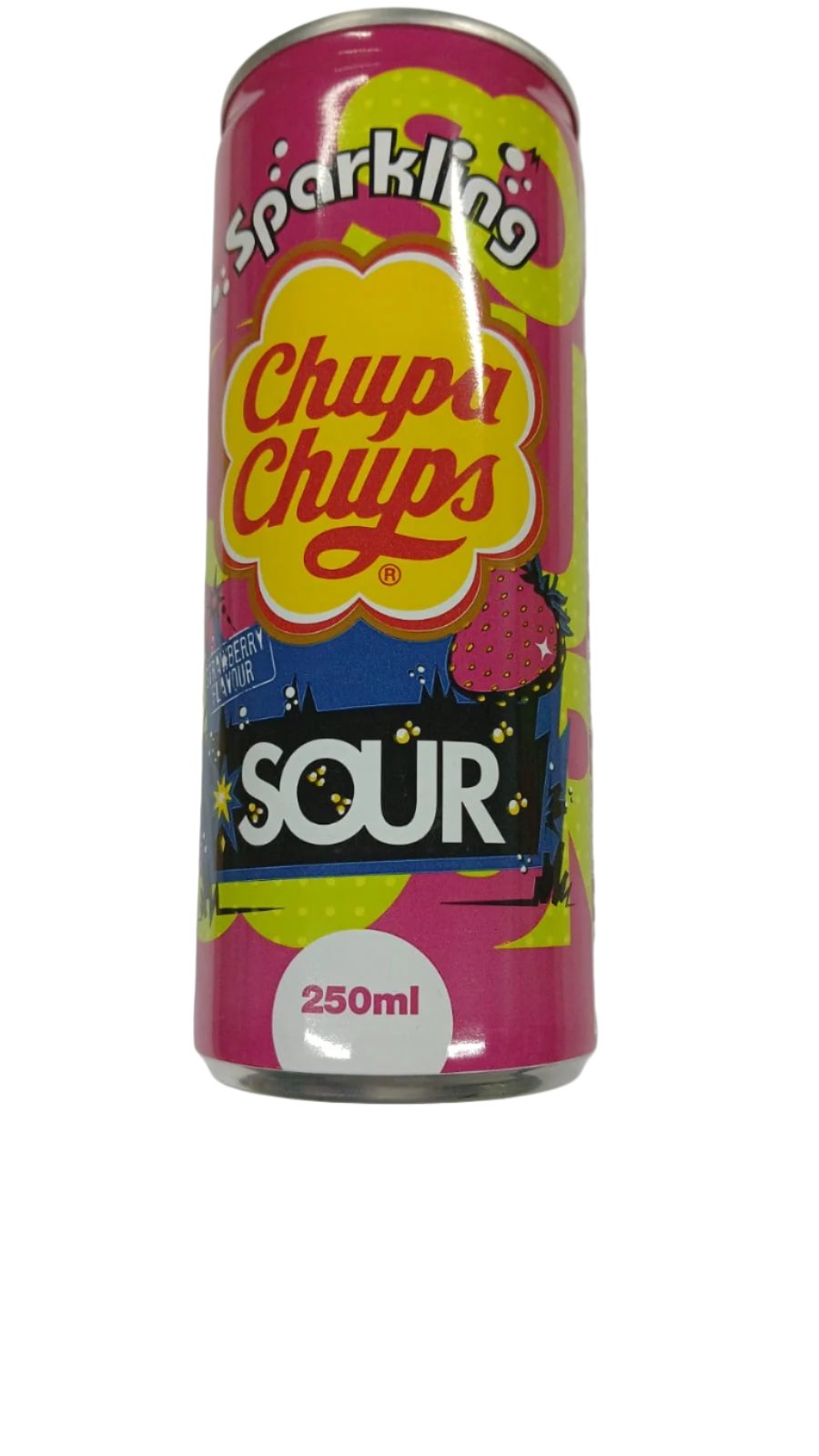 Chupa Chups Sparkling Sour Strawberry 250ml