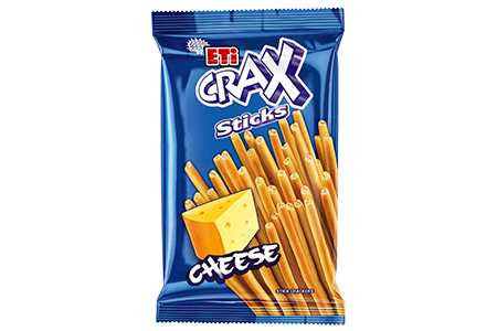 ETI Crax Extra Cheese Sticks 123g