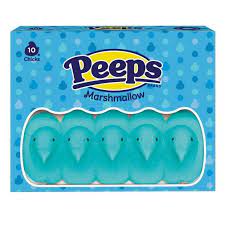 Peeps Blue Marshmallow chicks 10pc 85g