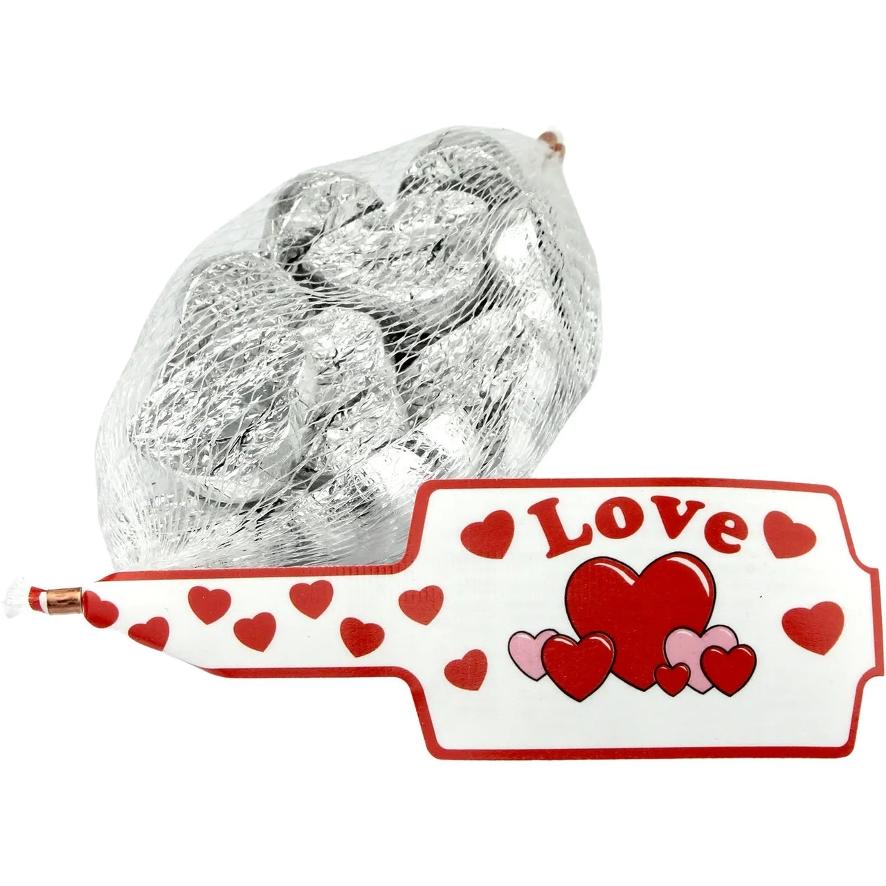 Lolliland Silver chocolate Hearts net 77g