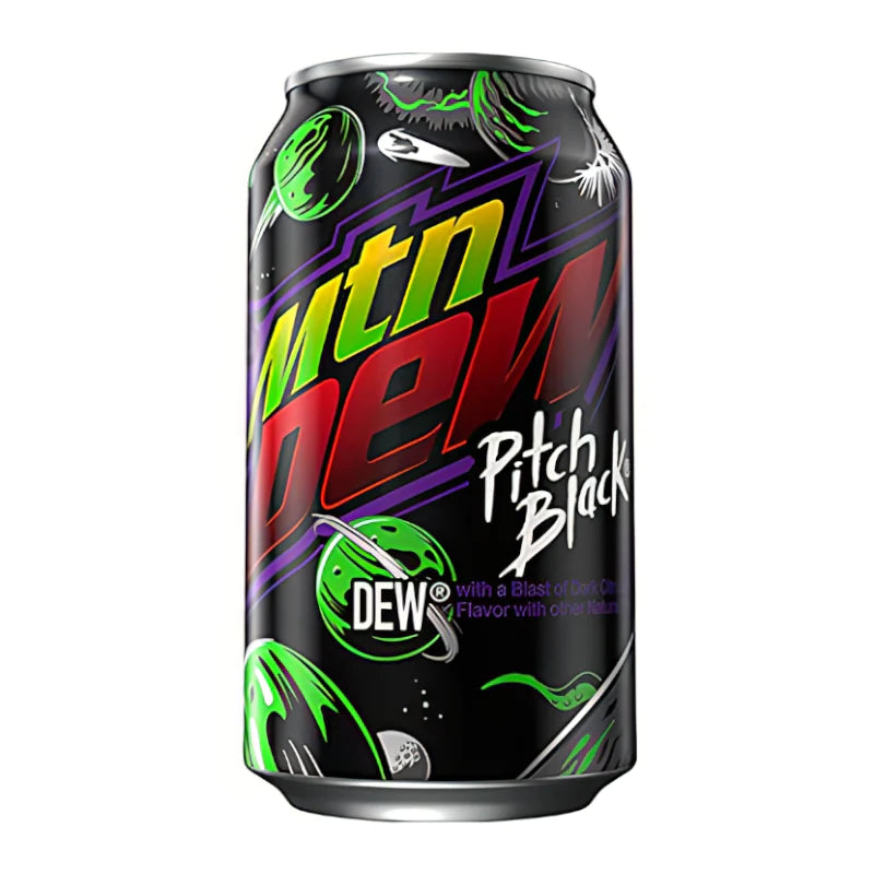 MTN DEW PITCH BLACK 355ML Tom's Confectionery Warehouse