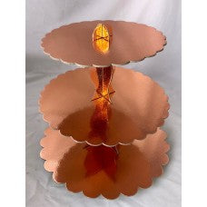 3 Tier Rose Gold cupcake stand MEDIUM