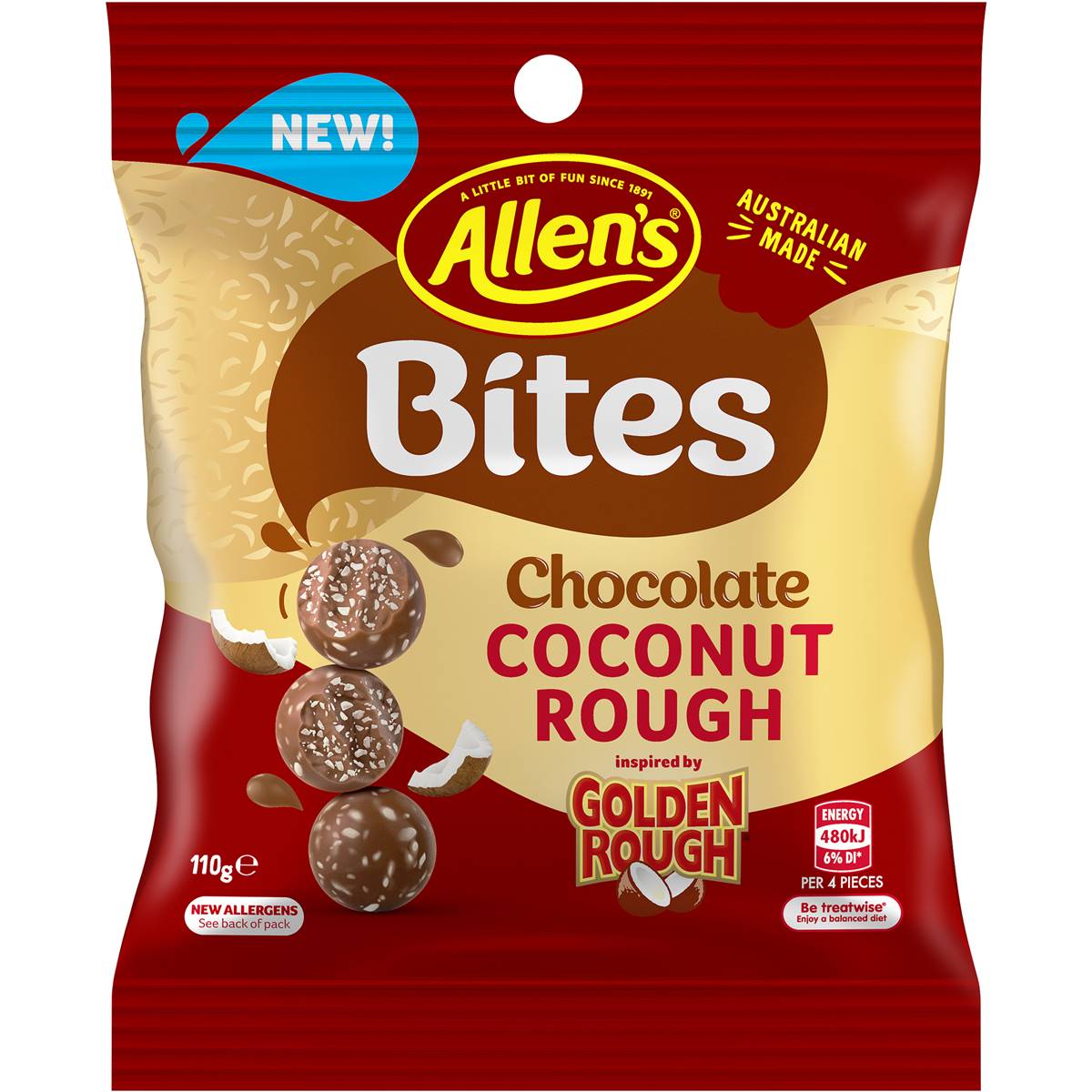 Allen’s Choc coconut bites 100g