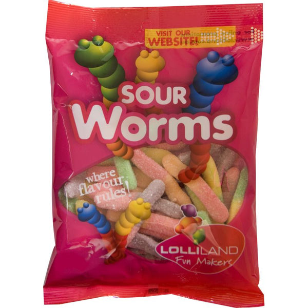 Lolliland Sour Worms 160g – Tom's Confectionery Warehouse