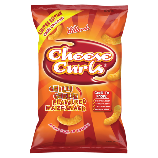 Willards Cheese Curls - CHILLI Cheese 150g