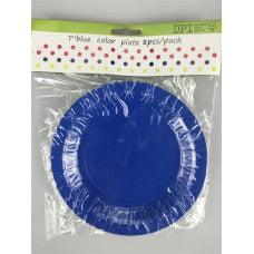 7'' Blue color plate 8pcs