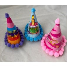 Birthday Pom Pom Party Hats