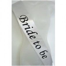 Bride to Be Sash Silver