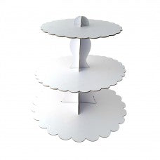 3 Tier White cupcake stand MEDIUM