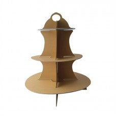 3 tier Kraft cupcake stand SMALL