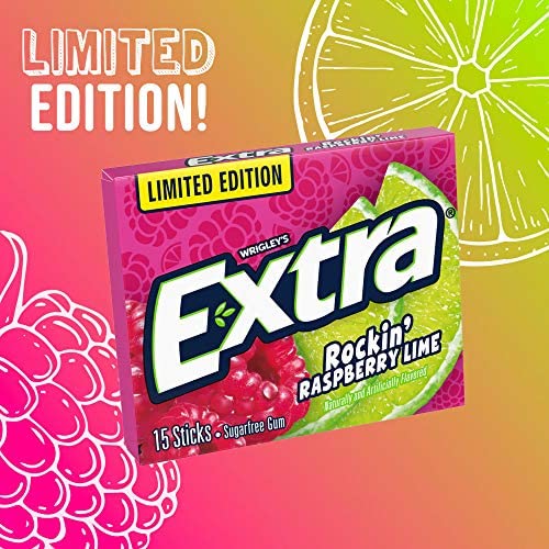 Wrigleys Extra Rockin Raspberry Lime Gum 15pc S/F – Tom's Confectionery ...