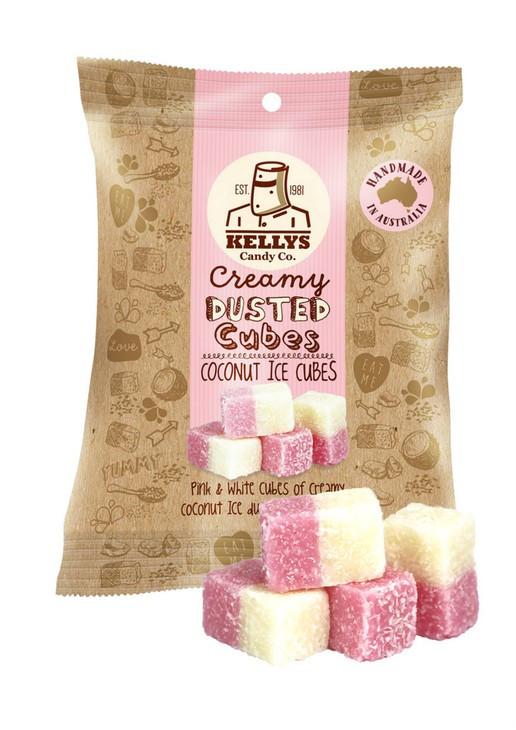 Kellys Coconut Ice Cubes 90g Snack Pack