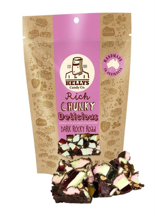 Kellys Dark Rocky Road 175g