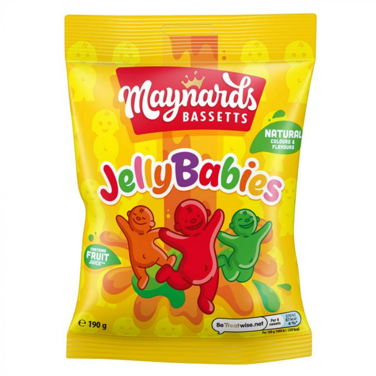 Maynards Bassetts Jelly Babies Bag 190g