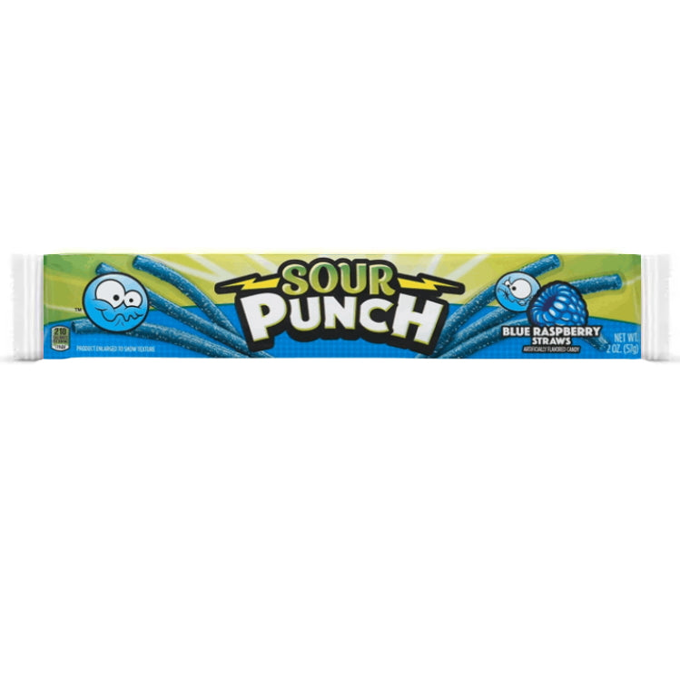 American Licorice Co. Sour Punch Blue Raspberry Straws