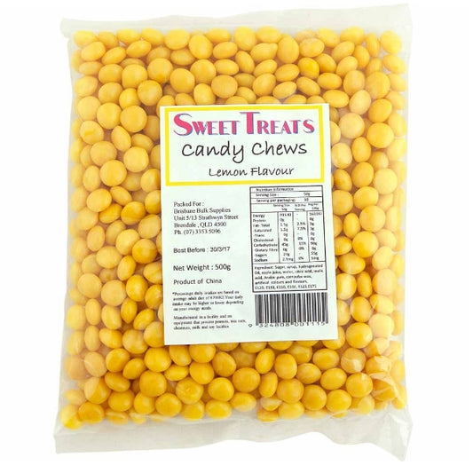 Sweet Treats Yellow Candy Chews Lemon