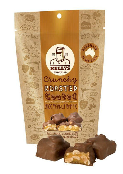 Kellys Choc Peanut Brittle 200g