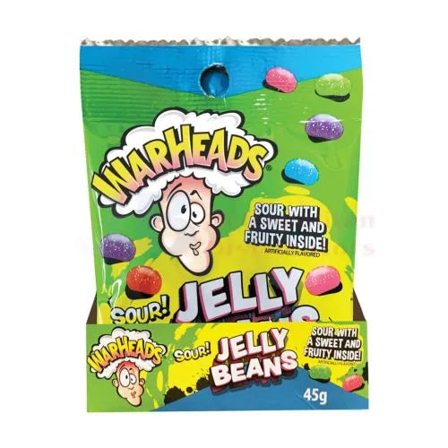 Warheads Sour Jelly Beans 45g