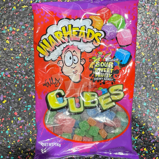 Warheads Sour Wally Cubes - 1kg