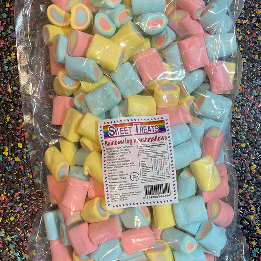 Sweet Treats Rainbow Log Marshmallows 750g