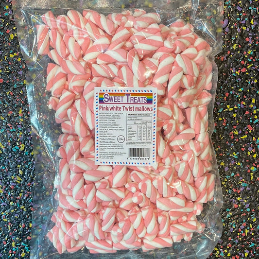 Sweet Treats Pink & White Twist Marshmallows 750g