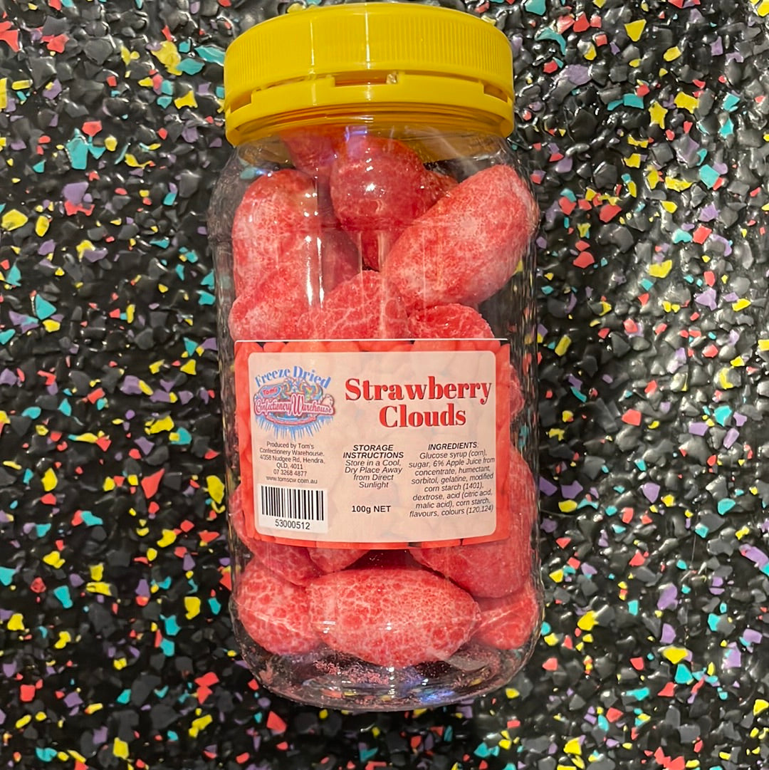 Tom’s Freeze Dried - Strawberry Clouds 100g – Tom's Confectionery Warehouse