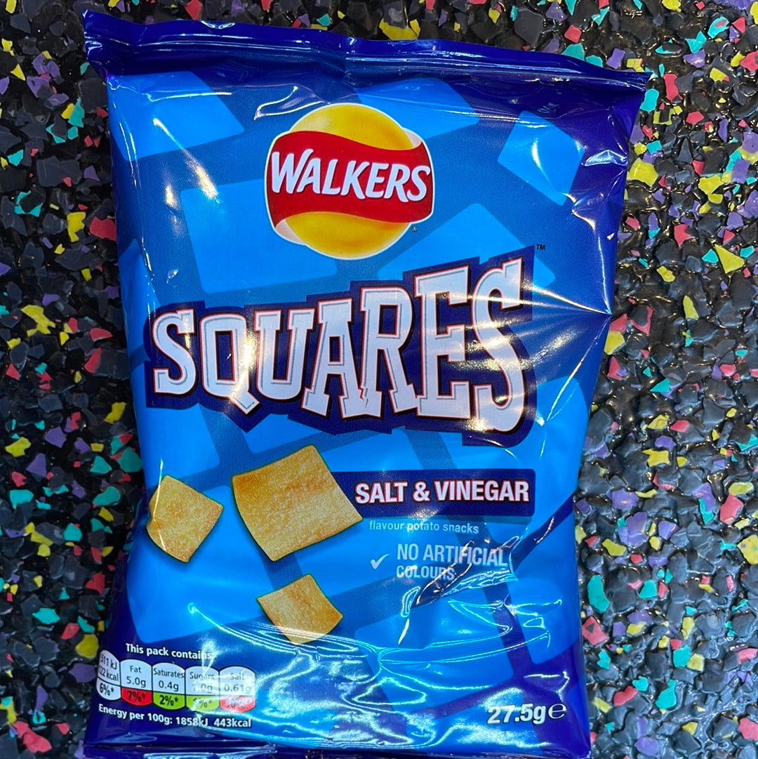 Walkers Squares Salt & Vinegar 27.5g